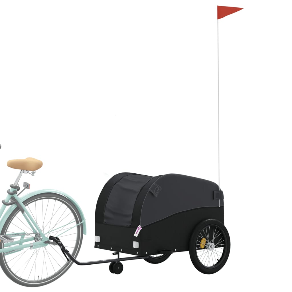 Rimorchio da Bici Nero 45 kg in Ferro | homemem39