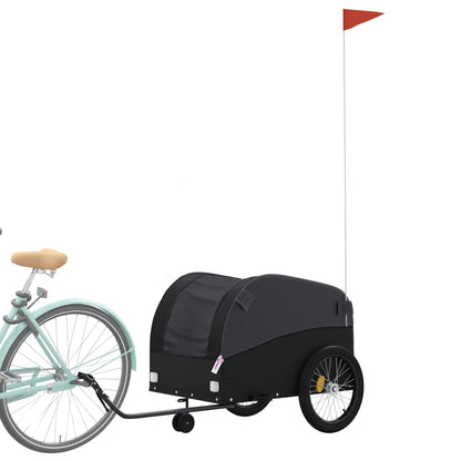Rimorchio da Bici Nero 45 kg in Ferro | homemem39