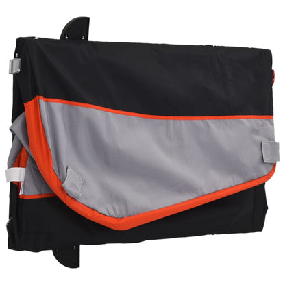 Rimorchio da Bici Nero e Arancione 45 kg in Ferro | homemem39