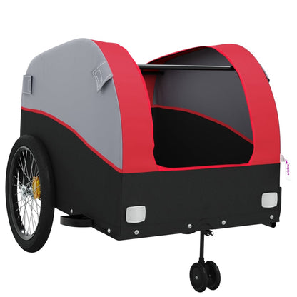 Rimorchio da Bici Nero e Rosso 45 kg in Ferro | homemem39