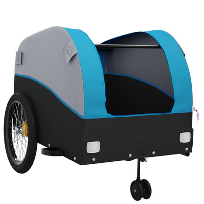Rimorchio da Bici Nero e Blu 45 kg in Ferro | homemem39