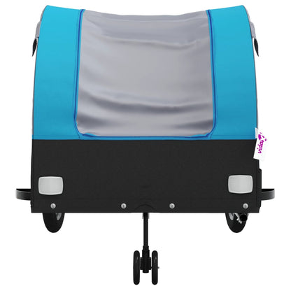 Rimorchio da Bici Nero e Blu 45 kg in Ferro | homemem39