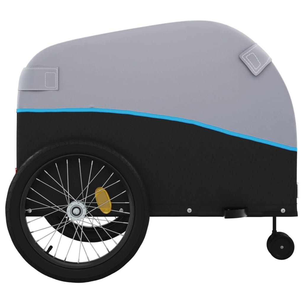 Rimorchio da Bici Nero e Blu 45 kg in Ferro | homemem39