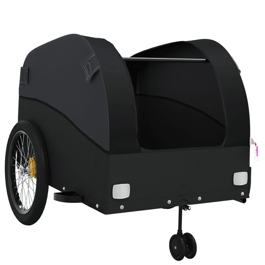 Rimorchio da Bici Nero 45 kg in Ferro | homemem39