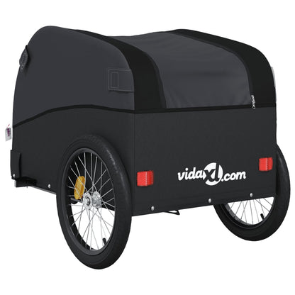 Rimorchio da Bici Nero 45 kg in Ferro | homemem39