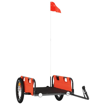 Rimorchio da Bici Arancione e Grigio Oxford e Ferro - homemem39