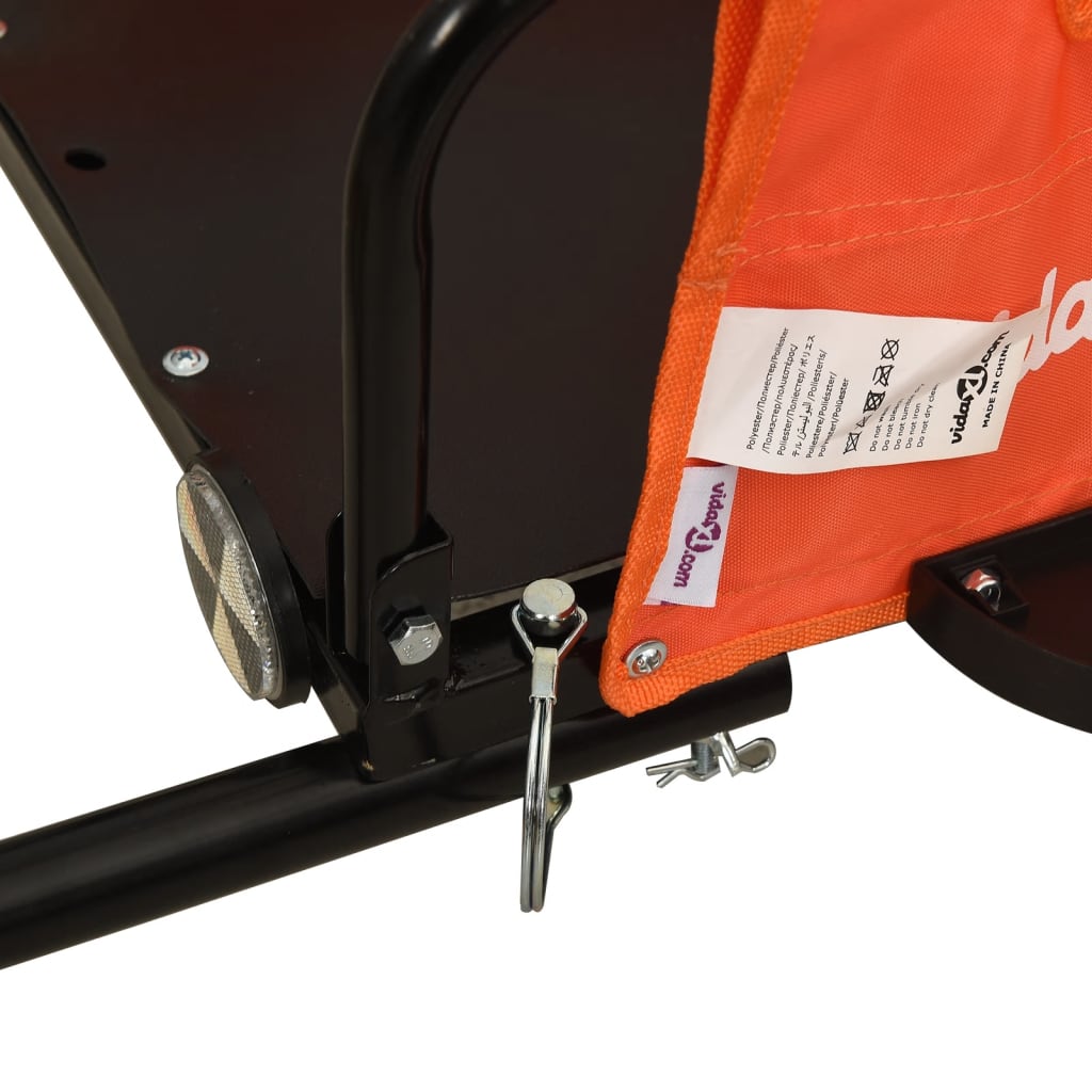 Rimorchio da Bici Arancione e Grigio Oxford e Ferro - homemem39