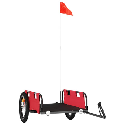 Rimorchio da Bici Rosso Oxford e Ferro - homemem39