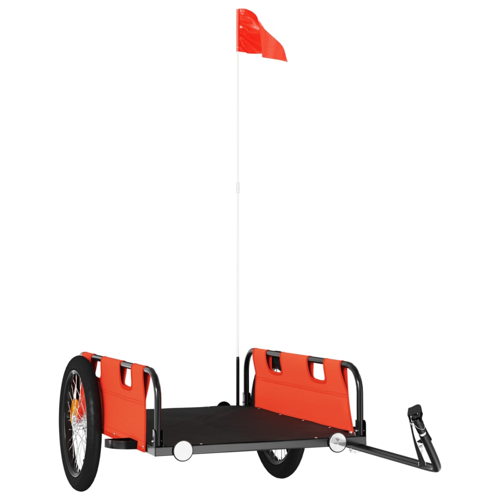 Rimorchio da Bici Arancione e Grigio Oxford e Ferro - homemem39