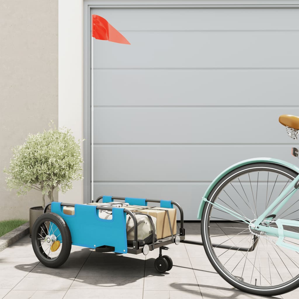 Rimorchio da Bici Blu Oxford e Ferro | homemem39
