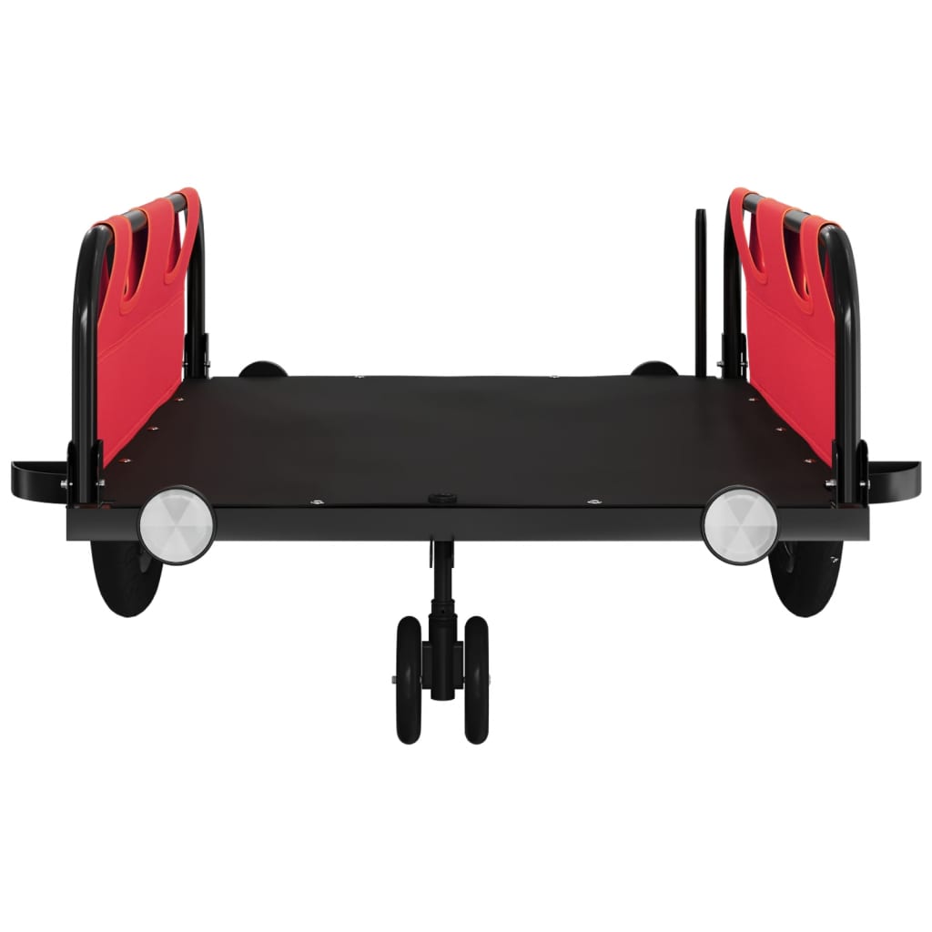 Rimorchio da Bici Rosso Oxford e Ferro | homemem39