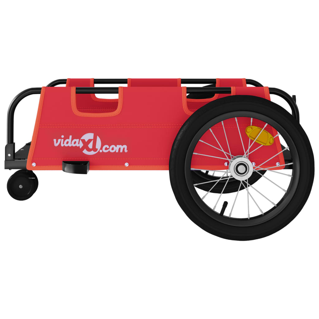 Rimorchio da Bici Rosso Oxford e Ferro | homemem39