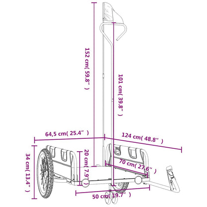 Rimorchio da Bici Blu Oxford e Ferro | homemem39
