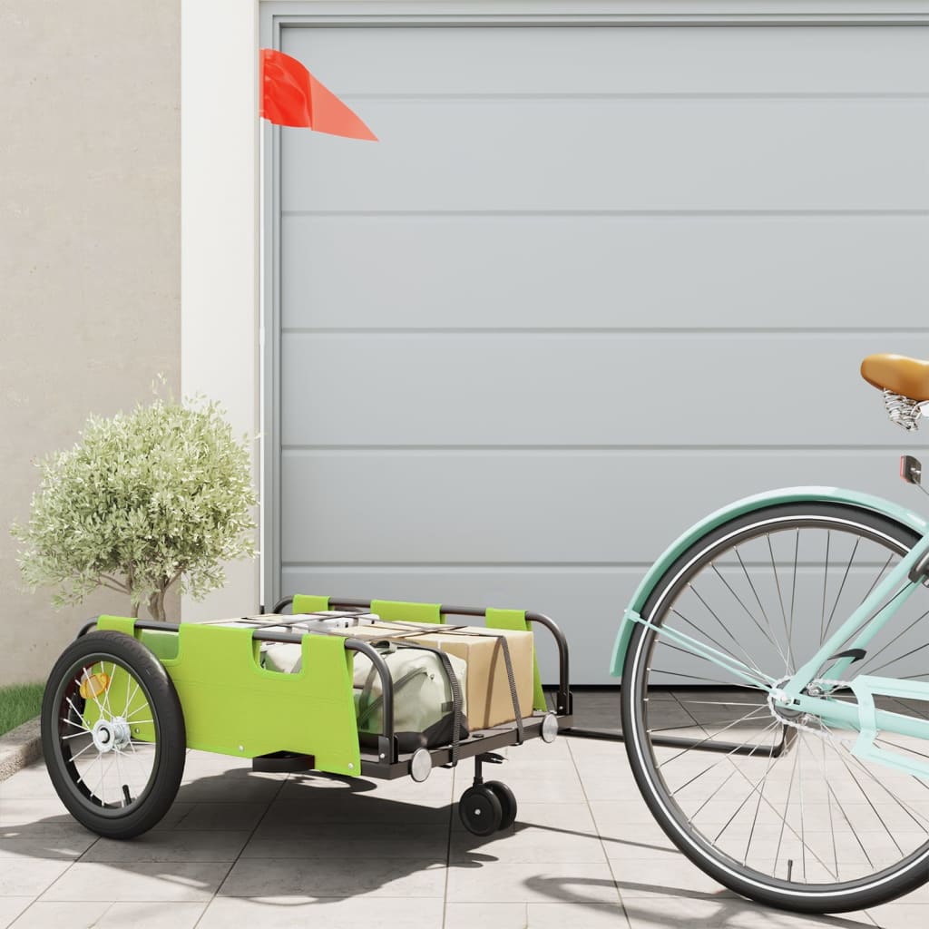 Rimorchio da Bici Verde Oxford e Ferro | homemem39
