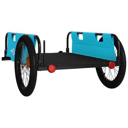 Rimorchio da Bici Blu e Nero in Tessuto Oxford e Ferro | homemem39