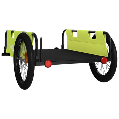 Rimorchio da Bici Verde e Nero in Tessuto Oxford e Ferro | homemem39