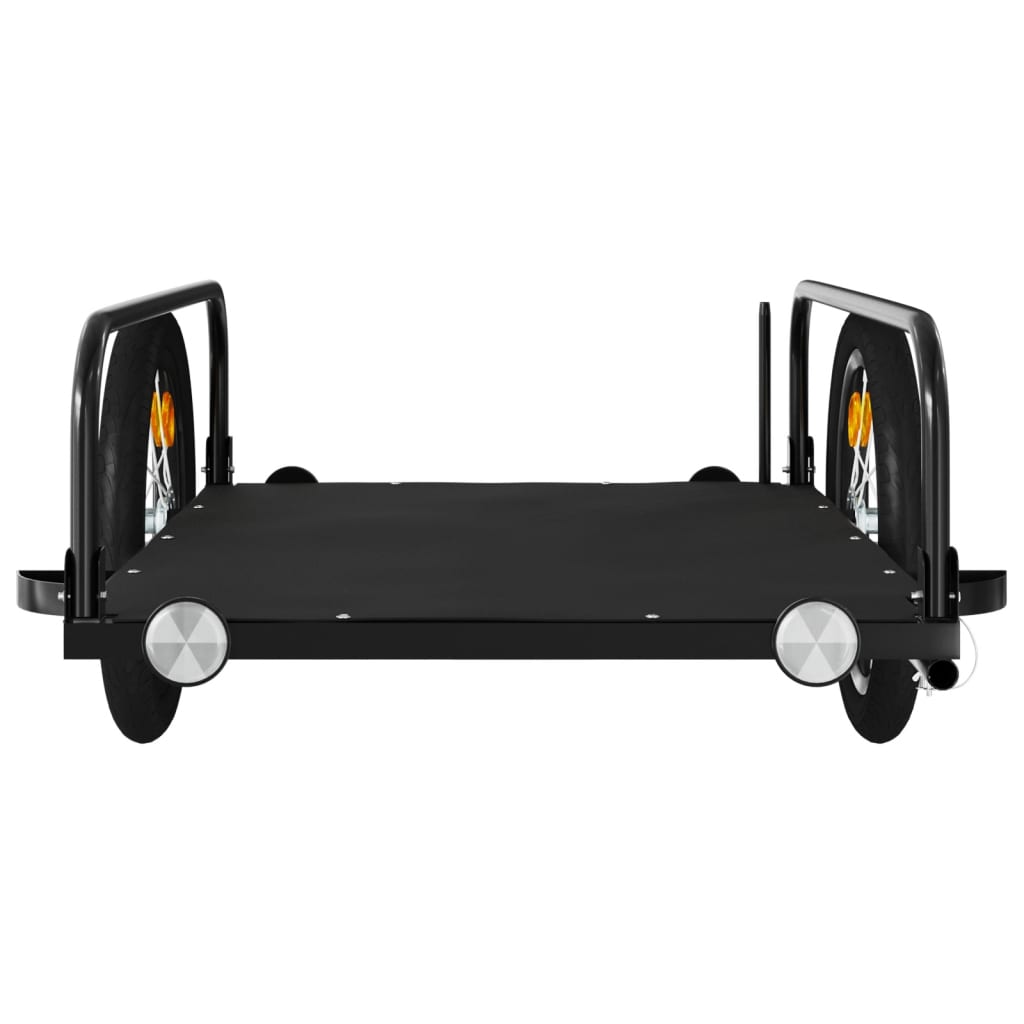 Rimorchio da Bici Nero 126x63x34 cm in Ferro