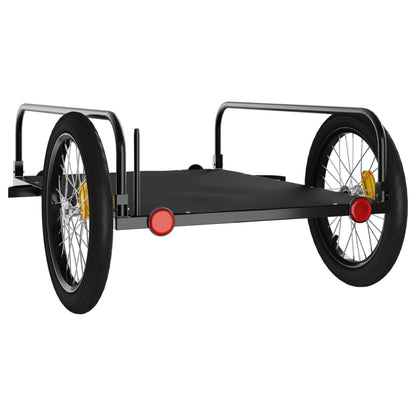 Rimorchio da Bici Nero 135x70x37 cm in Ferro
