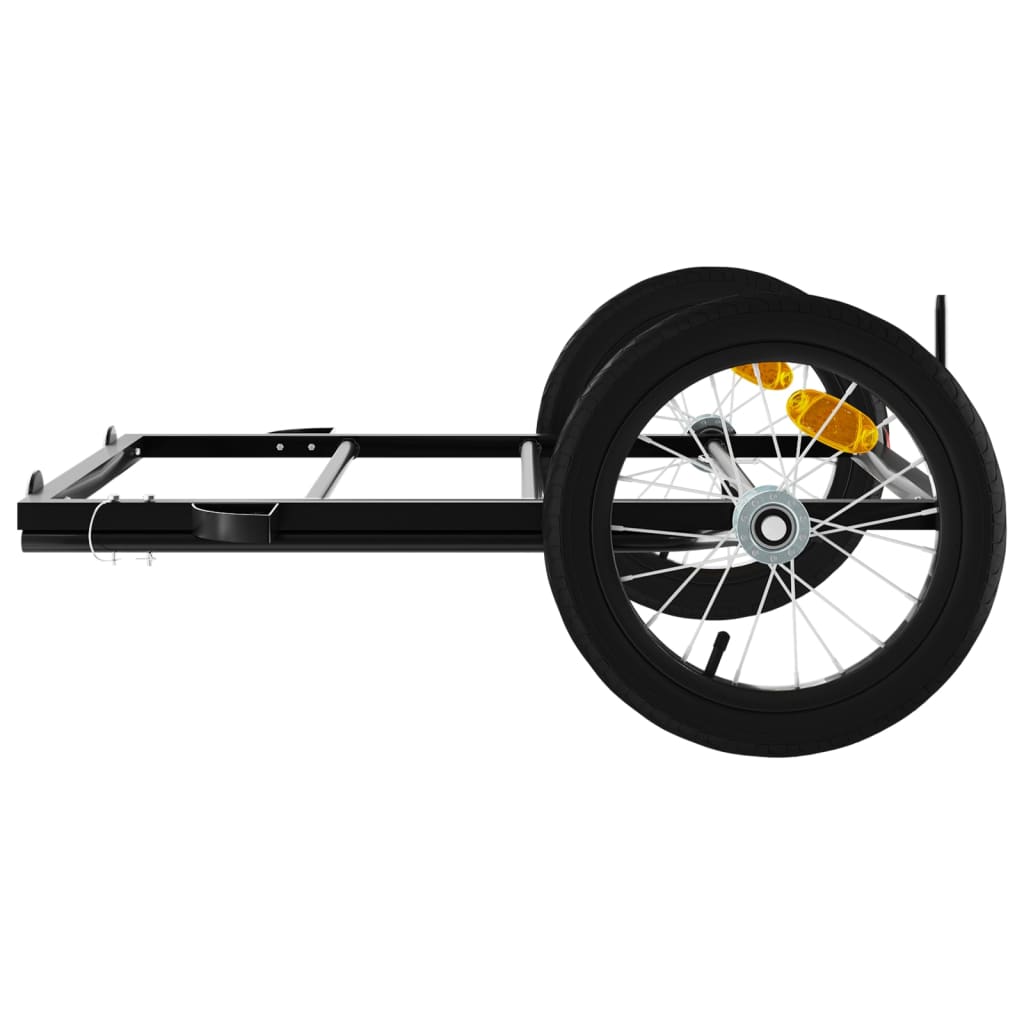 Rimorchio da Bici Nero 126x63x34 cm in Ferro | homemem39