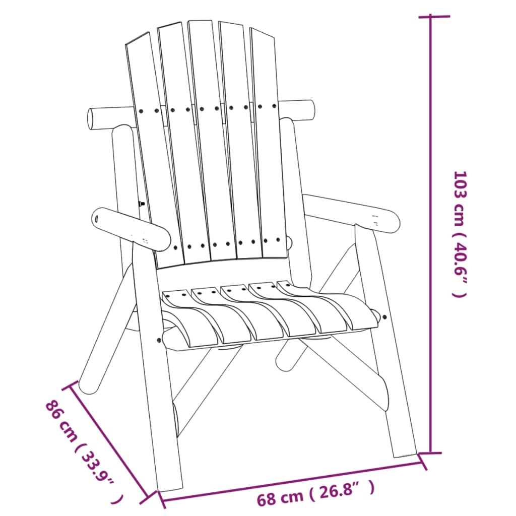 Set Divani da Giardino 4 pz in Legno Massello di Abete | homemem39