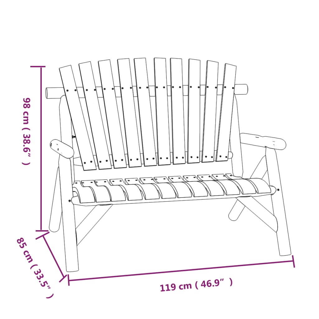 Set Divani da Giardino 4 pz in Legno Massello di Abete | homemem39