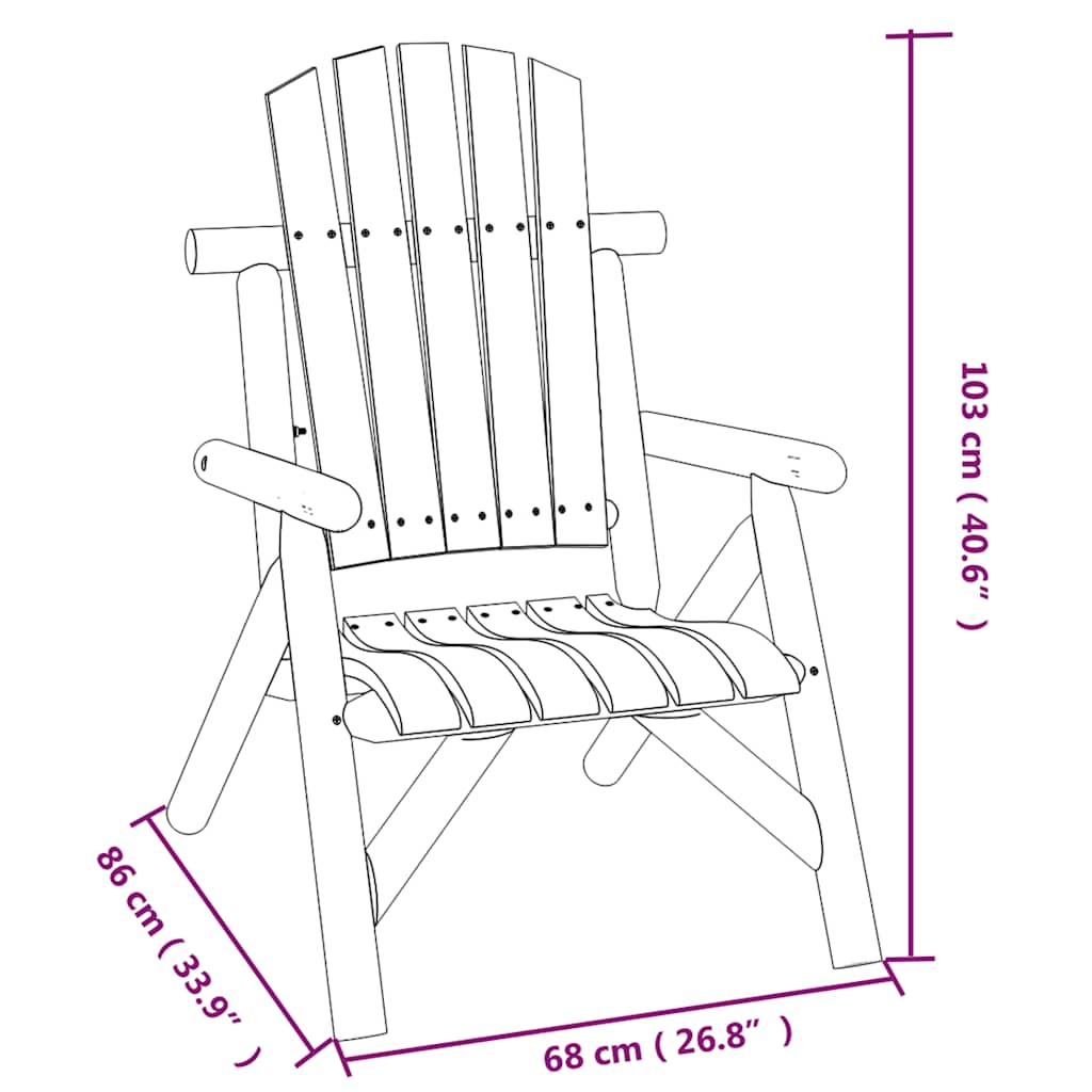 Set Divani da Giardino 5 pz in Legno Massello di Abete | homemem39