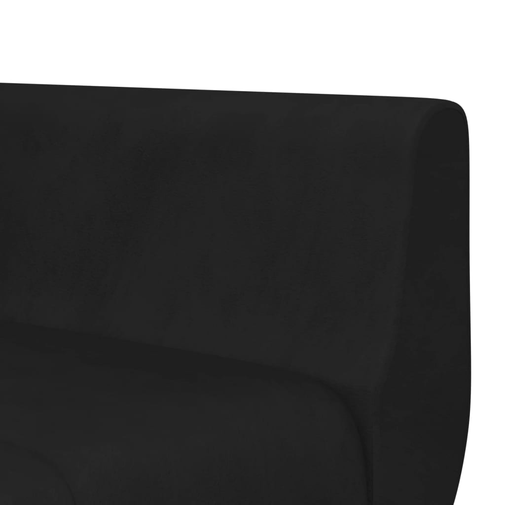 Divano Letto a L Nero 275x140x70 cm in Velluto - homemem39