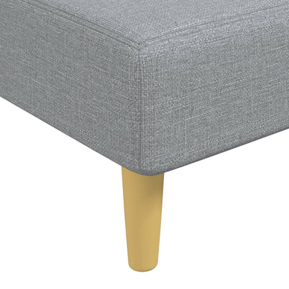 Divano Letto a L Grigio Chiaro 279x140x70 cm in Tessuto