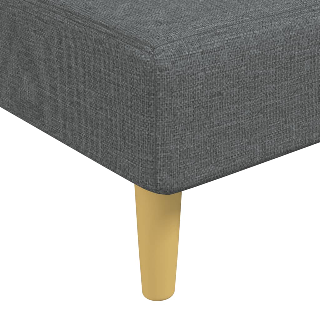 Divano Letto a L Grigio Scuro 279x140x70 cm in Tessuto - homemem39