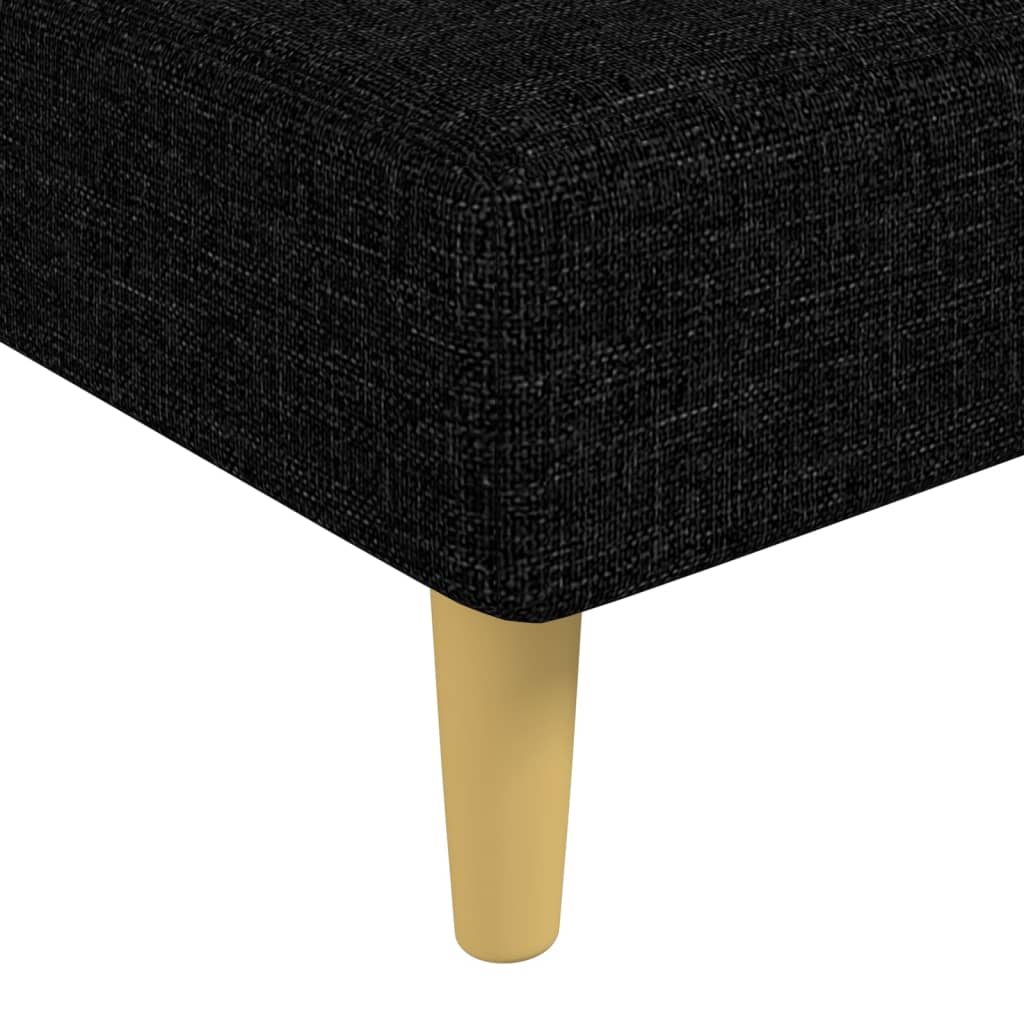 Divano Letto a L Nero 279x140x70 cm in Tessuto