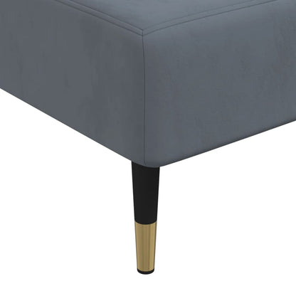 Divano Letto a L Grigio Scuro 279x140x70 cm in Velluto | homemem39