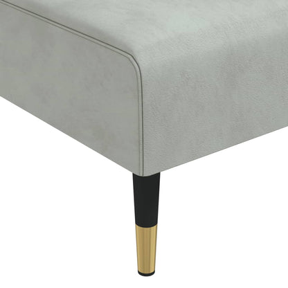 Divano Letto a L Grigio Chiaro 271x140x70 cm in Velluto - homemem39