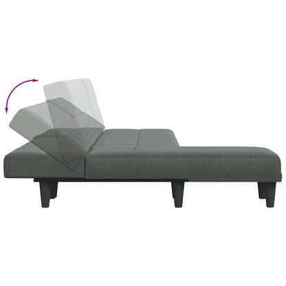 Divano Letto a L Grigio Scuro 255x140x70 cm in Tessuto - homemem39
