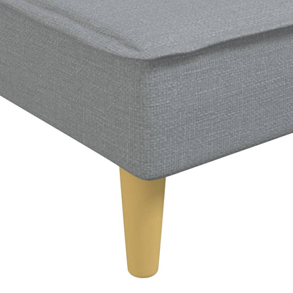 Divano Letto a L Grigio Chiaro 255x140x70 cm in Tessuto - homemem39