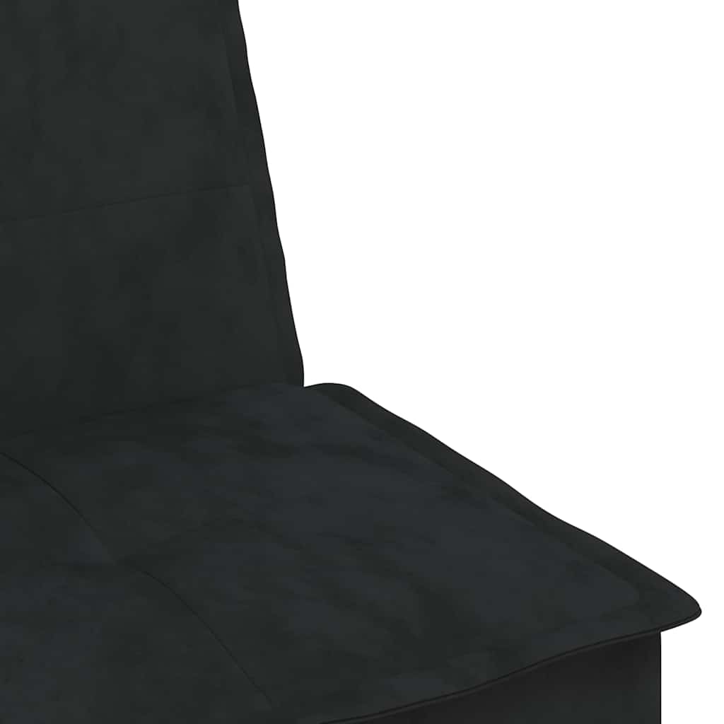 Divano Letto a L Nero 255x140x70 cm in Velluto - homemem39