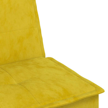 Divano Letto a L Giallo 255x140x70 cm in Velluto - homemem39