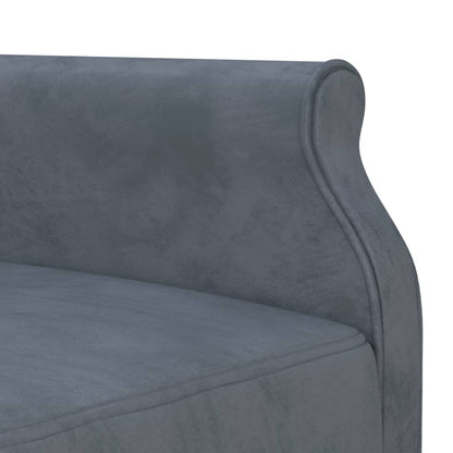 Divano Letto a L Grigio Scuro 271x140x70 cm in Velluto