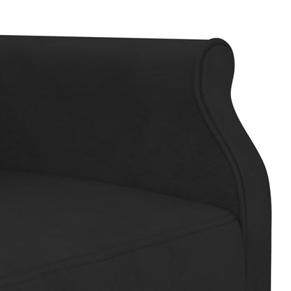 Divano Letto a L Nero 271x140x70 cm in Velluto - homemem39