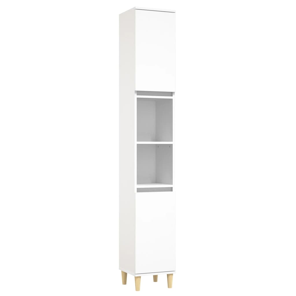 Set di Mobili da Bagno 3 pz Bianco in Legno Multistrato - homemem39