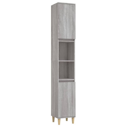 Set Mobili da Bagno 3 pz Grigio Sonoma in Legno Multistrato | homemem39