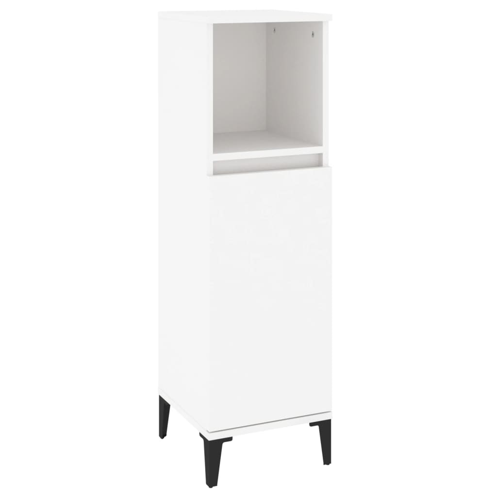 Set di Mobili da Bagno 3 pz Bianco in Legno Multistrato | homemem39