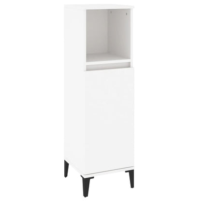 Set di Mobili da Bagno 3 pz Bianco in Legno Multistrato | homemem39