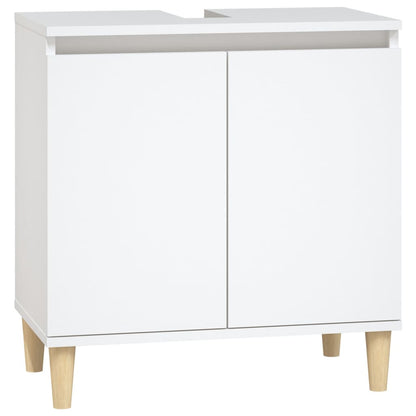 Set Mobili da Bagno 3 pz Bianco in Legno Multistrato | homemem39