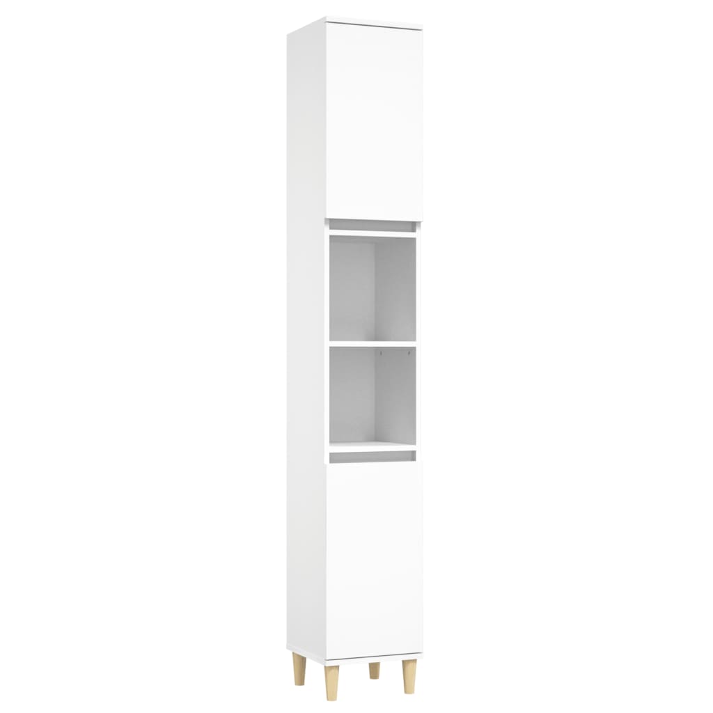 Set Mobili da Bagno 3 pz Bianco in Legno Multistrato | homemem39