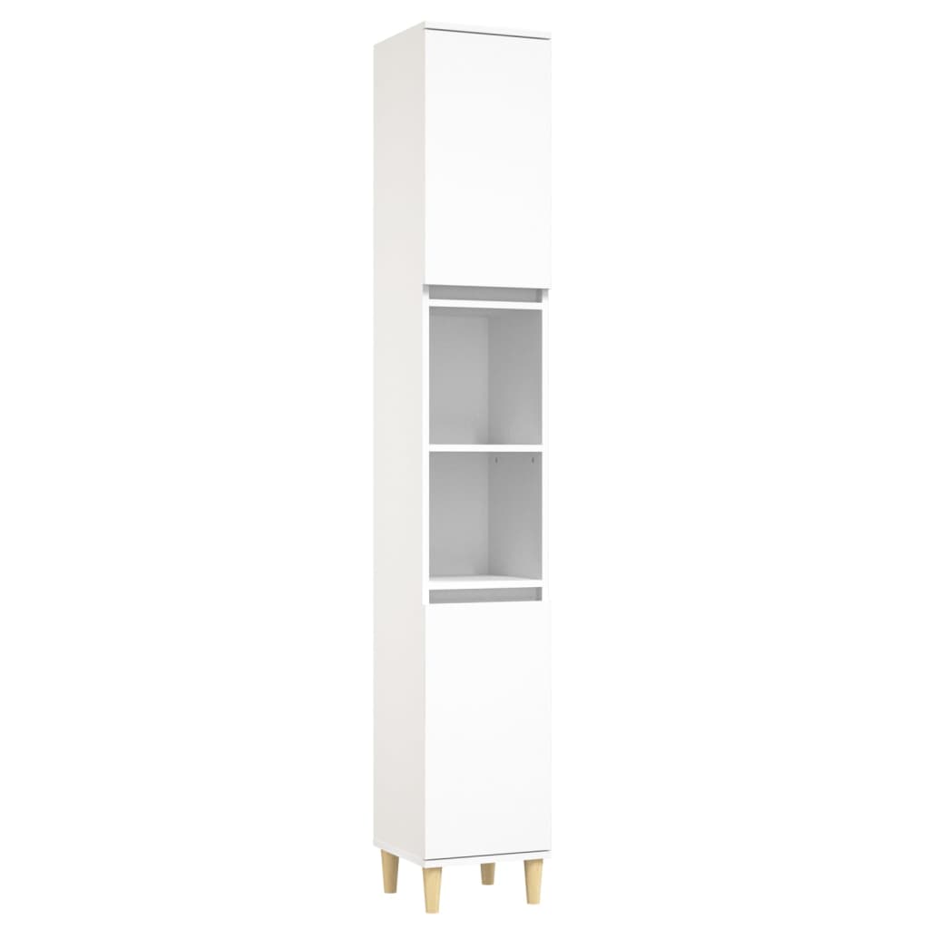 Set Mobili da Bagno 3 pz Bianco in Legno Multistrato | homemem39