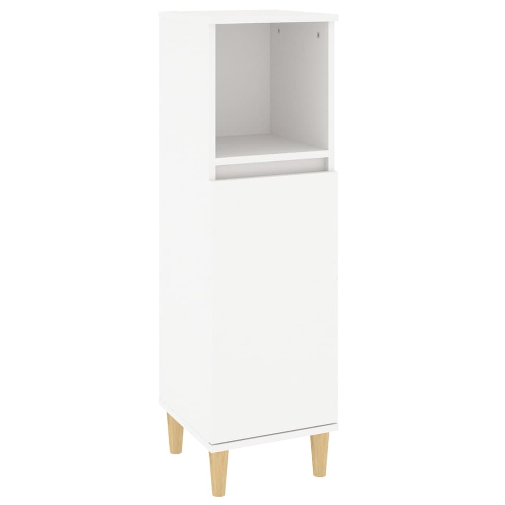 Set Mobili da Bagno 3 pz Bianco in Legno Multistrato | homemem39