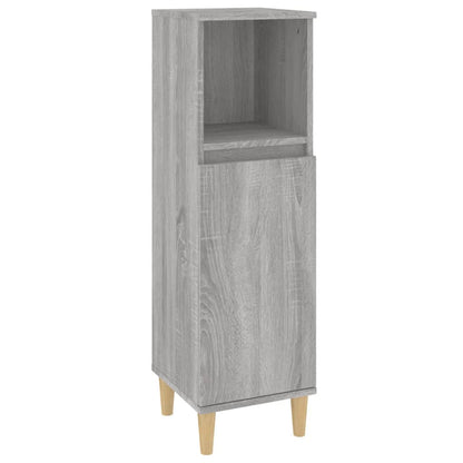 Set Mobili da Bagno 3 pz Grigio Sonoma in Legno Multistrato | homemem39