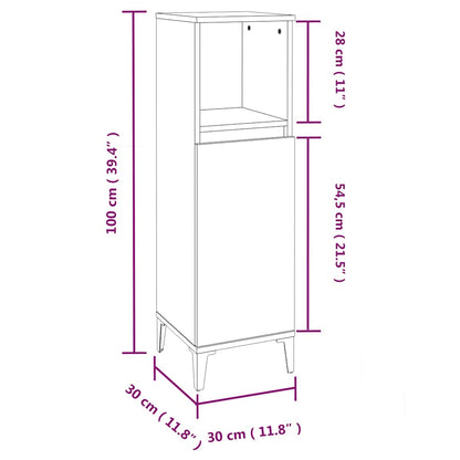 Set Mobili da Bagno 3 pz Rovere Fumo in Legno Multistrato | homemem39
