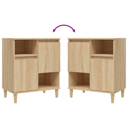 Credenze 2pz Rovere Sonoma 60x35x70 cm in Legno Multistrato