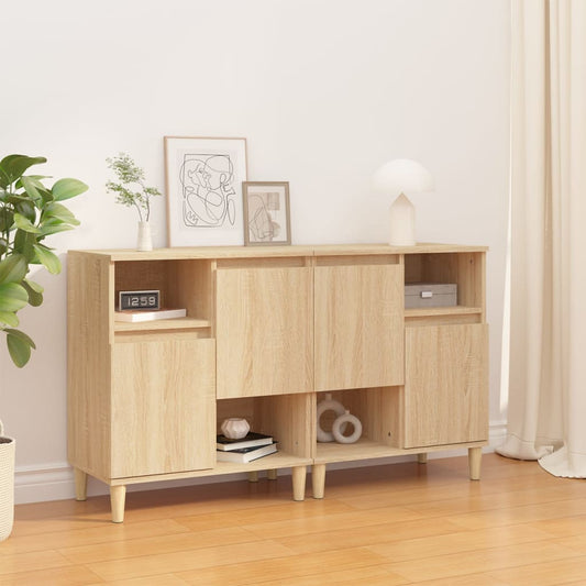 Credenze 2pz Rovere Sonoma 60x35x70 cm in Legno Multistrato